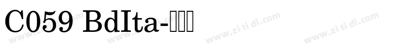 C059 BdIta字体转换